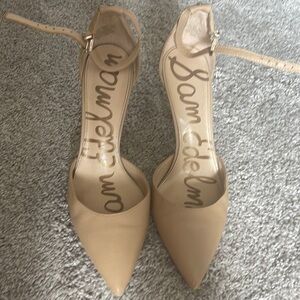 Sam Edelman Nude Ankle Strap Heels - Size 8.5